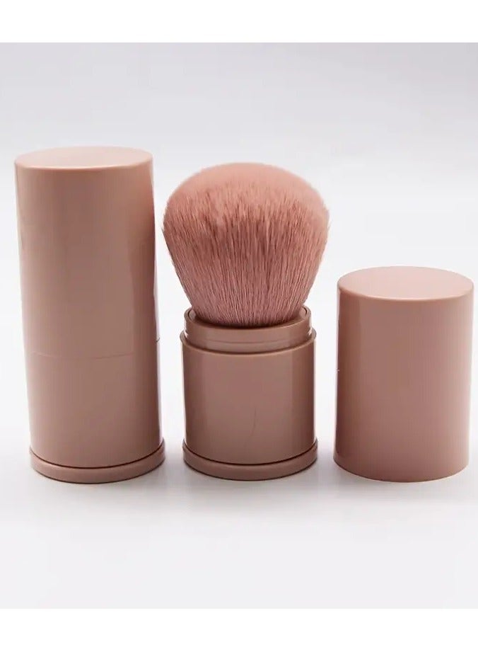 ORiTi Makeup Brushs Convenient Retractable Makeup Brush Large Brush With Lid For Powder and Blush - Image 2