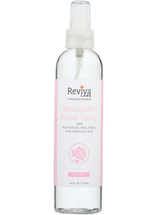 Reviva Labs Reviva Labs Facial Spray, Rosewater, for Normal to Dry Skin, 8-Ounces (Pack of 3)  - Image 1