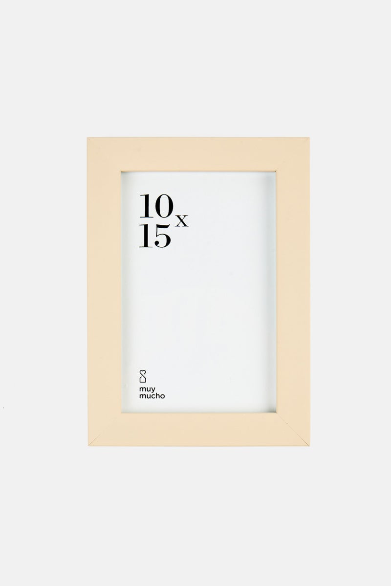 Muy Mucho Standing Plastic Photo Frame, Beige  - Image 1