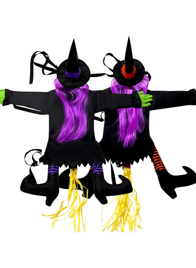 إسكدنيا حفلة ال شجرة المعانقة الساحرة الديكور في الهواء الطلق شجرة معلقة الشعر الأخضر دمية ساحرة شبح مهرجان محاكاة ساخرة الدعائم المخيفة-اللون: القسم C - Image 1