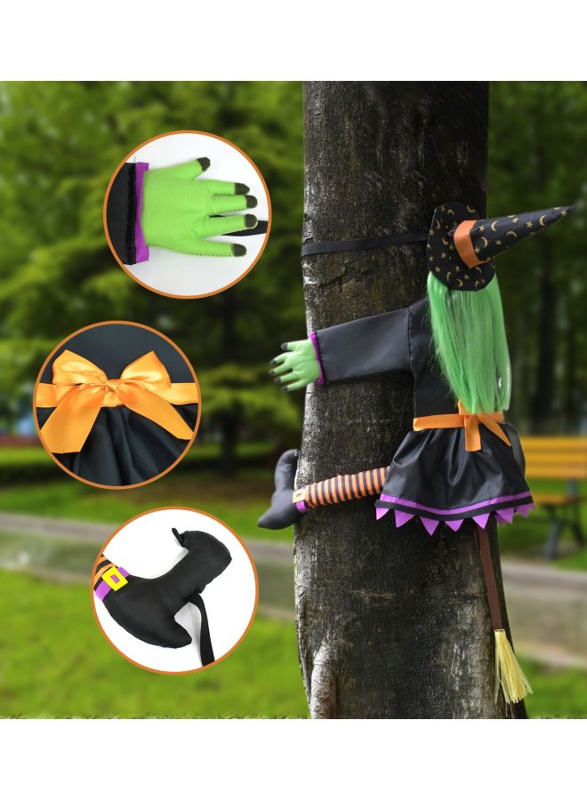 إسكدنيا حفلة ال شجرة المعانقة الساحرة الديكور في الهواء الطلق شجرة معلقة الشعر الأخضر دمية ساحرة شبح مهرجان محاكاة ساخرة الدعائم المخيفة-اللون: القسم C - Image 5