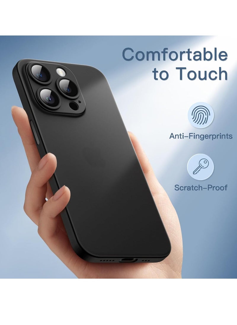 ELTRAZONE Ultra Slim (0.35mm Thin) Case for iPhone 14 Pro Max 6.7-Inch, Camera Lens Cover Full Protection, Lightweight Matte Finish PP Hard Minimalist Case, Support Wireless Charging (Black) - Image 3