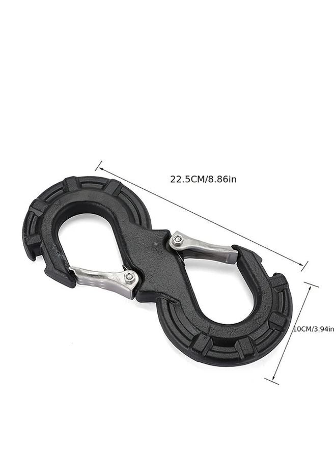 Red S Shaped Tow Hook 33000 Lbs Quick Release Waterproof Corrosion Resistant Universal Fit Trucks Trailers SUVs - Image 3