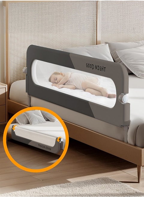 Toddler Bed Rails for Crib, Foldable Bed Rail for Toddlers, Portable Bed Rails Guard Bumper for Kids, Safe Bed Side Rail for Twin, Queen, King, Full Size Beds