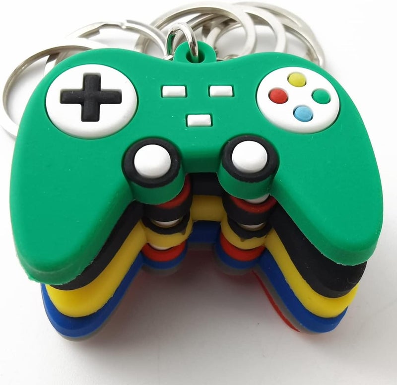 NSBELL 24PCS Video Game Controller Keychains in 6 Colors Video Game Party Controller Handle Key Ring Game Controller Keychain for Video Game Party Favors Birthday Baby Shower - Image 4