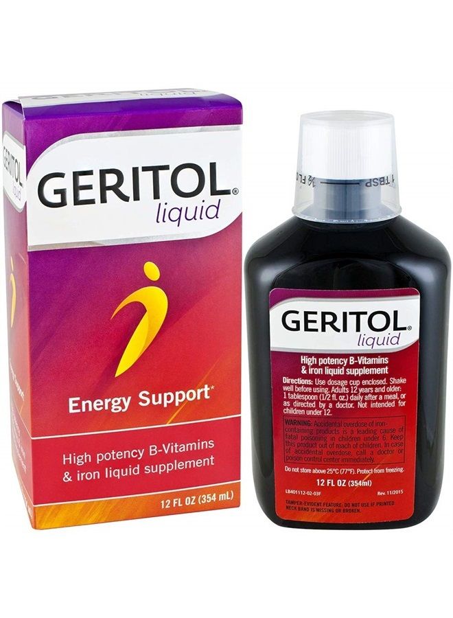 Geritol Liquid Energy Support B-Vitamins 12 oz (Pack of 4) - Image 4