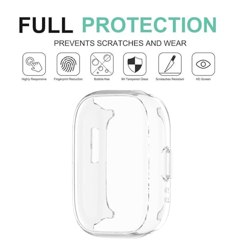 Wisely Protective Case Cover Compatible for Amazfit Active 42mm SmartWatch Full Screen Protector Soft Case HD Clear, Transparent - Image 3