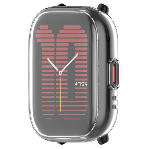 Wisely Protective Case Cover Compatible for Amazfit Active 42mm SmartWatch Full Screen Protector Soft Case HD Clear, Transparent - Image 2