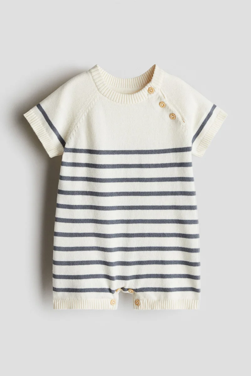 H&M Fine-knit romper suit