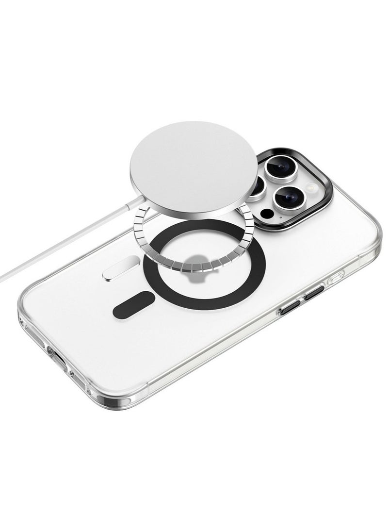 جرين ليون جراب MagSafe لهاتف iPhone 16 Pro Max غير لامع / مضاد لبصمات الأصابع / مضاد للخدش / مضاد للاصفرار / حماية يومية / فتحات دقيقة / وضوح عالي / متوافق مع MagSafe / حماية من السقوط / درع غير لامع / شفاف للغاية - أسود  - Image 2