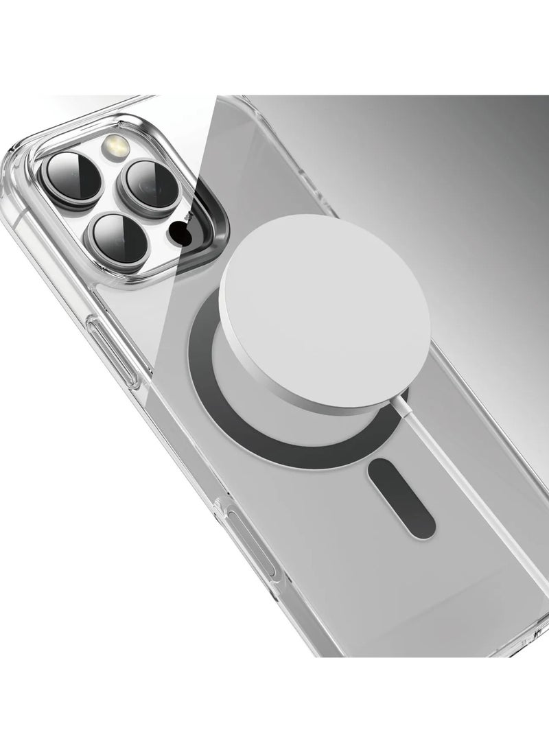 جرين ليون جراب MagSafe لهاتف iPhone 16 Pro Max غير لامع / مضاد لبصمات الأصابع / مضاد للخدش / مضاد للاصفرار / حماية يومية / فتحات دقيقة / وضوح عالي / متوافق مع MagSafe / حماية من السقوط / درع غير لامع / شفاف للغاية - أسود  - Image 4