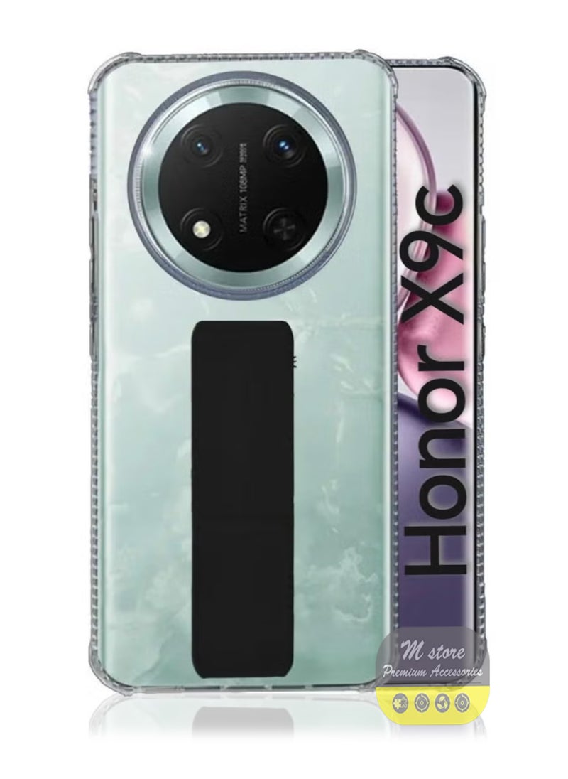 Generic For Honor X9C Shock Proof Silicone protection Clear Case Cover With Magnetic Hand Grip  - Image 1