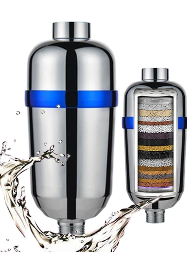 كيلا فلتر دش بـ 20 مرحلة للمياه العسرة، يزيل الكلور والمواد الضارة، نظام خراطيش فلتر رأس الدش المزود بمُليّن مياه أيوني، للاستحمام وللحماية من جفاف البشرة والشعر - Image 1