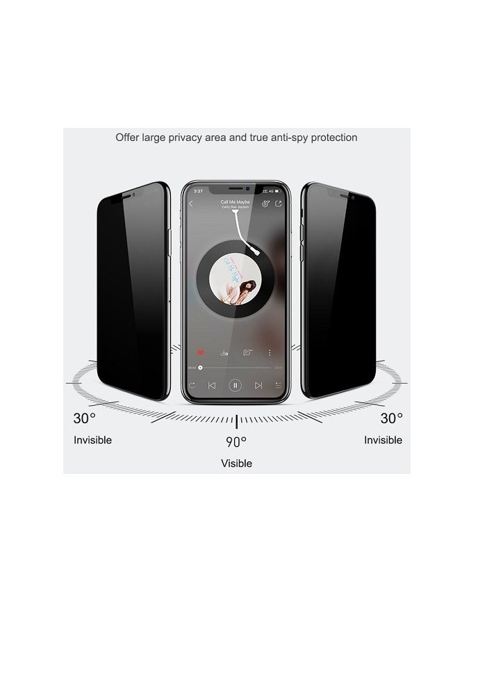 Lito Anti-Spy Full Coverage Tempered Glass Screen Protector for iPhone 11 Pro Max – 9H Privacy, Full Glue, Edge-to-Edge Protection - Image 2