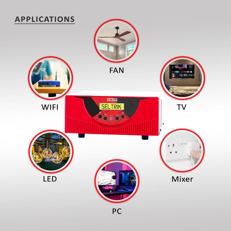 SELTRIK 2200 Pure Sine Wave 2200VA24V Inverter for Home Office and Shops Supports 2 Inverter Battery Each of 24V  - Image 5