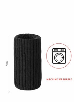 Excefore 32 PCs Chair Leg Socks Chair Leg, Floor Protectors for Avoid Scratches, High Elastic Furniture Pads Set for Moving Easily and Reduce Noise, Near-Silent Felt Padded Floor Protector Socks, Black  - Image 5