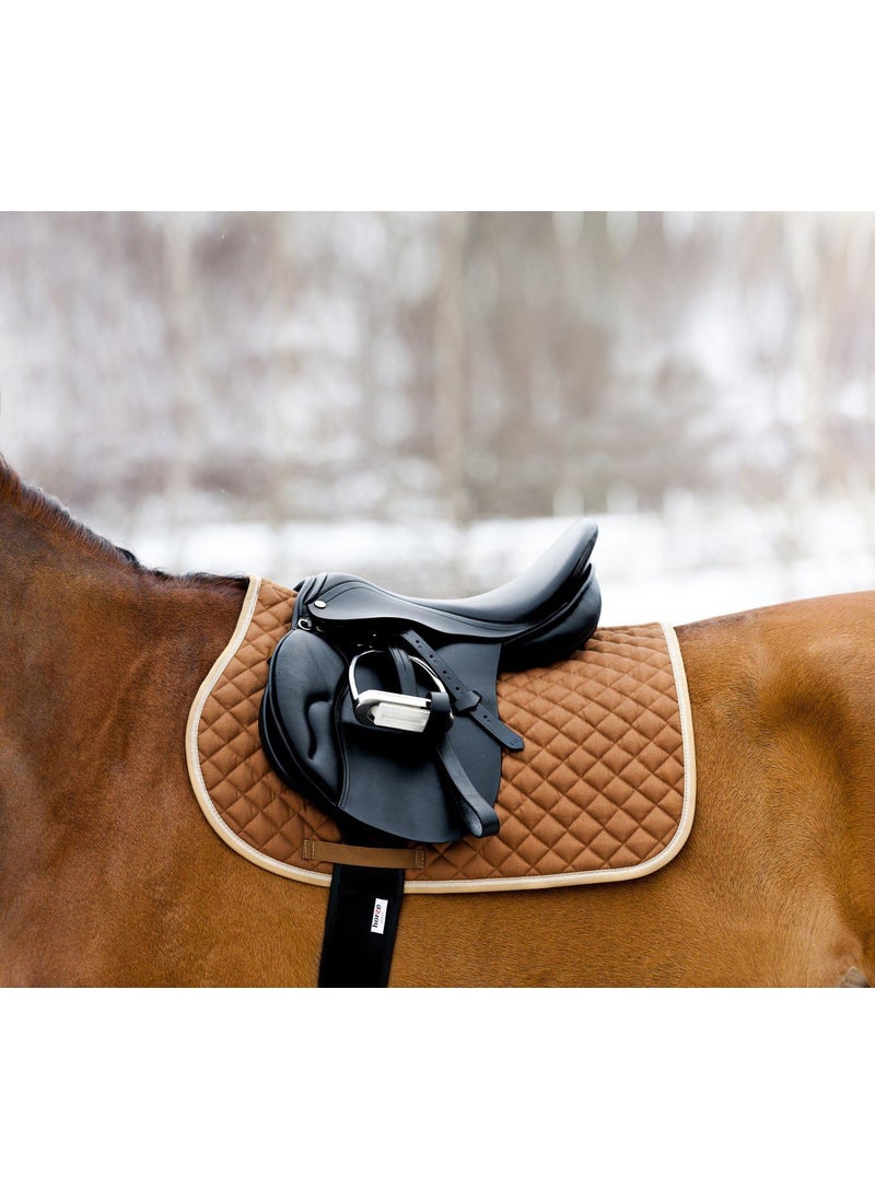 horze HORZE Chooze Soft Quilted Padded Lightweight All Purpose Saddle Pad for Horses  White  Horse  - Image 2