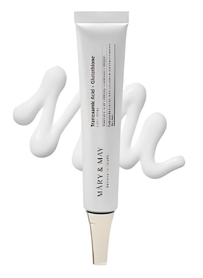 MARY & MAY - Mary&May Tranexamic Acid + Glutathione Eye Cream, 30ml | Reduces Dark Circles, Improves Uneven Skin Tone | EWG Green Certified - Image 1
