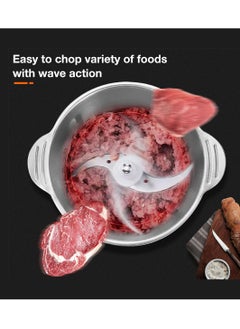 DIGI CORE 1200W 6L Electric Meat Grinder Stainless Steel SUS304 Vegetables Chopper Electric Mincer With Removable Four Blade Food Processors Food Chopper Multifunctional Chopper Two Gear  - Image 4