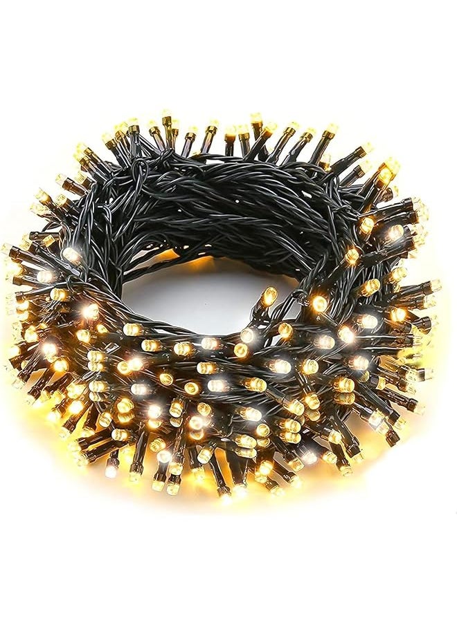 The Bros LED Fairy Lights 50m Warm White 500LEDs, IP44 Waterproof Pure Copper Wire, 8 Modes with Memory Function,Outdoor and Indoor Fairy Lights for Christmas, Halloween, Garden, Wedding, Party  - Image 1