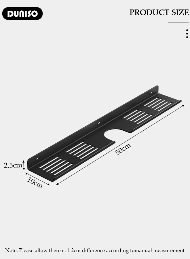 DUNISO Bathroom Shelf Organizer Over Faucet, U-Shaped Sink Drain Storage Rack Organizer, Wall Mount Rack Storage Organizer Shelf for Kitchen,Bathroom Sink Shelf Over Faucet (50CM)  - Image 4
