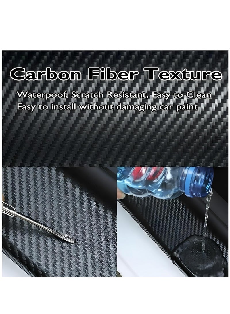 3D Black Carbon Fiber Vinyl Wrap Roll with Air-Release Technology, Self-Adhesive Car Wrap Film for DIY Exterior and Interior Auto Decals, 520 x 118 inches. - Image 2