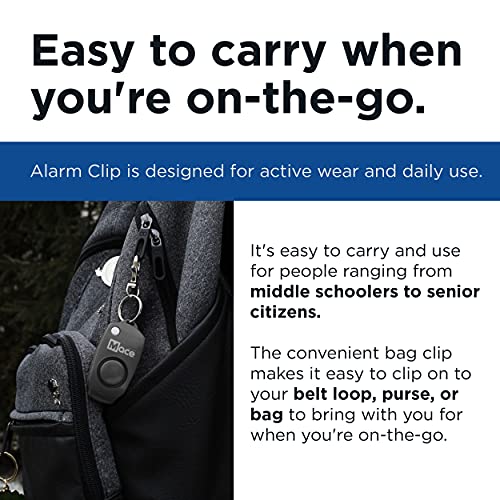 Mace Brand Personal Alarm with Bag or Key Ring Clip, Portable Alarm for Self-Defense That Emits Powerful 130dB, Available in Black, Pink, Blue, Green, Orange, Red, or Yellow - Image 3