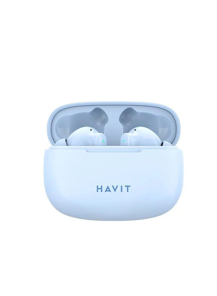 HAVIT TW967 True Wireless Earbuds – Bluetooth 5.1, Touch Control, Long Battery Life, Ergonomic Fit –Blue - Image 1