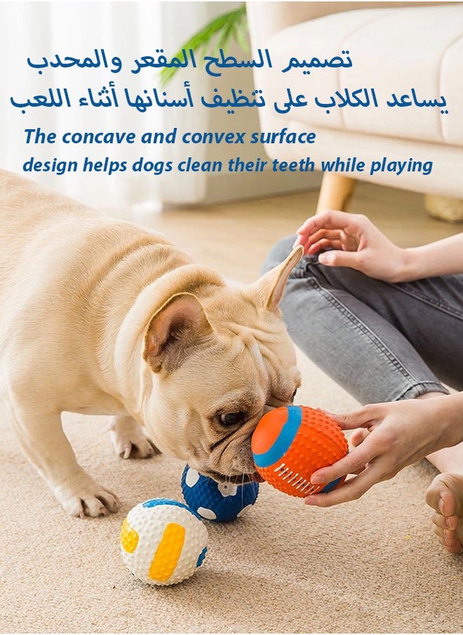 Generic 3pcs*Dog latex vocal toy teeth grinding bite-resistant boredom relief rugby soccer Small dog Training Pet Supplies  - Image 3