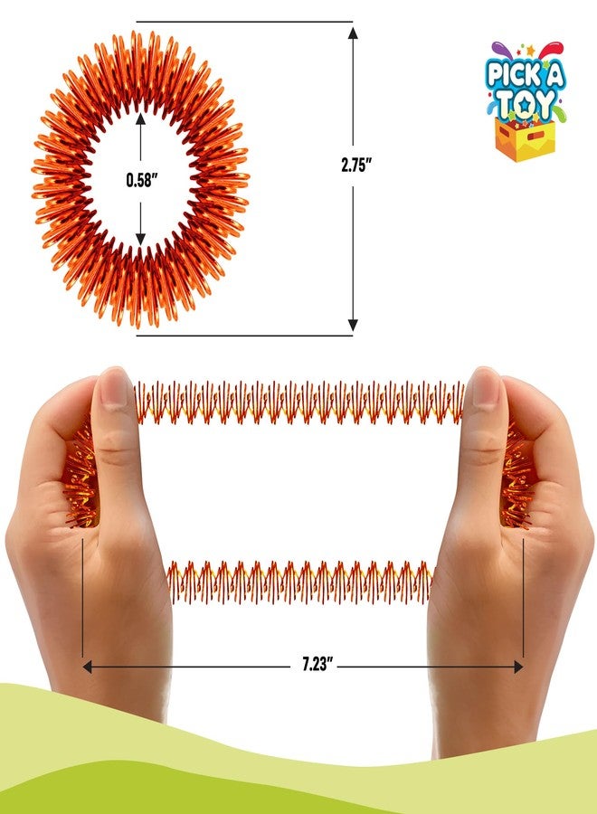 Pick A Toy مجموعة ألعاب حسية مضغوطة، 3 أساور معدنية هادئة للعلاج بالضغط للأطفال، مناسبة للأولاد والبنات، للأطفال من 5 سنوات فما فوق، مثالية لألعاب الطاولة الحسية في المدرسة - Image 3