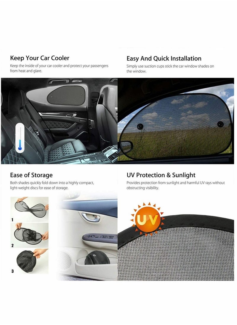 SYOSI - Car Window Sunshades Side Window Sunshades Cling Sunshade For Car Windows Sun Glare And UV Rays Protection For Your Child Baby Side Window Car Sun Shades 2 Pack Universal - Image 1