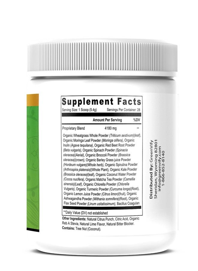 GREENVIFY Tonic Greens Ultra, Extra Strength Superfood Supplement with Wheatgrass and Antioxidants, 5.3 oz (1) - Image 3