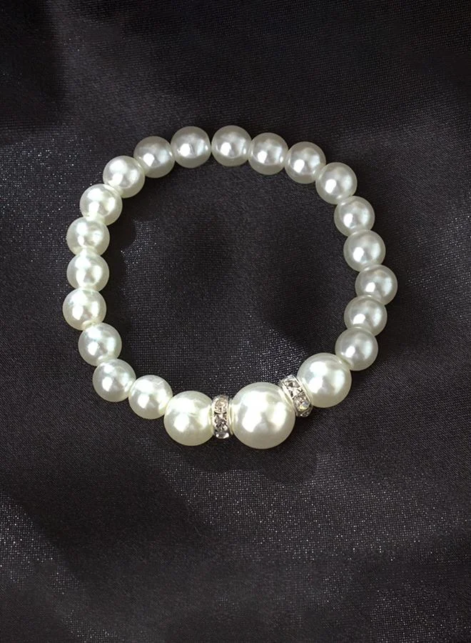 تايك تو Take Two Faux Pearl Necklace, Earrings and Bracelet Set