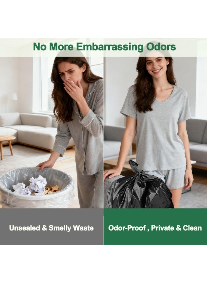 Adult Diaper Disposal Bags, Extra Thick, Unscented, Leak-Proof, Easy-To-Tie, Small, 50 Count - Image 3