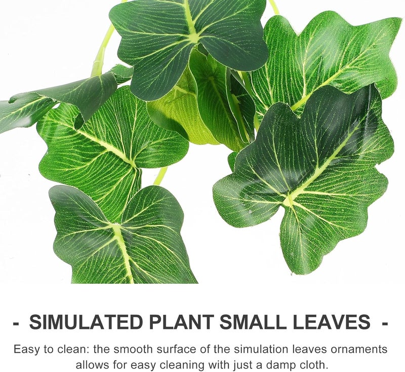 Artificial Green Leaves Stems 5pcs Faux Silk Leaf Branches for Home Table Decoration Wedding Bouquet Floral Crafts - Image 3