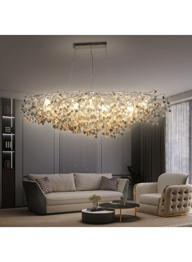 Hummer Modern chandelier 1600 silver with transparent and gray E14*13 bulb  - Image 2