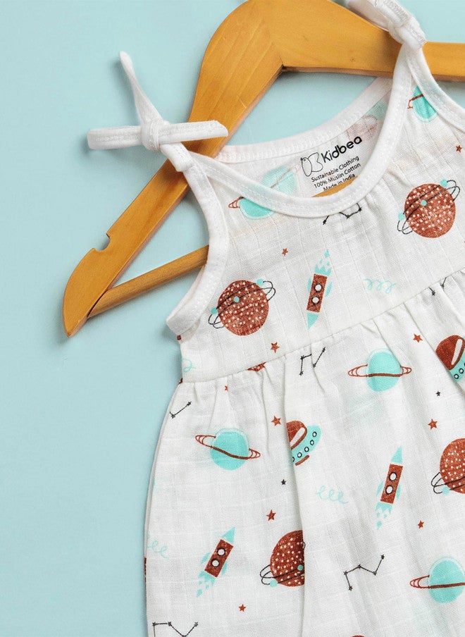Kidbea فستان كيدبيا بنات مطبوع من قطن عضوي على شكل حرف A - Image 3