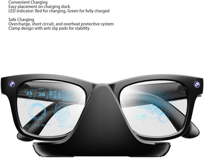 محطة شحن مغناطيسية مع مؤشر LED للشحن السريع لنظارات ميتا الذكية RW4006 RW4008 RW4010 - Image 4