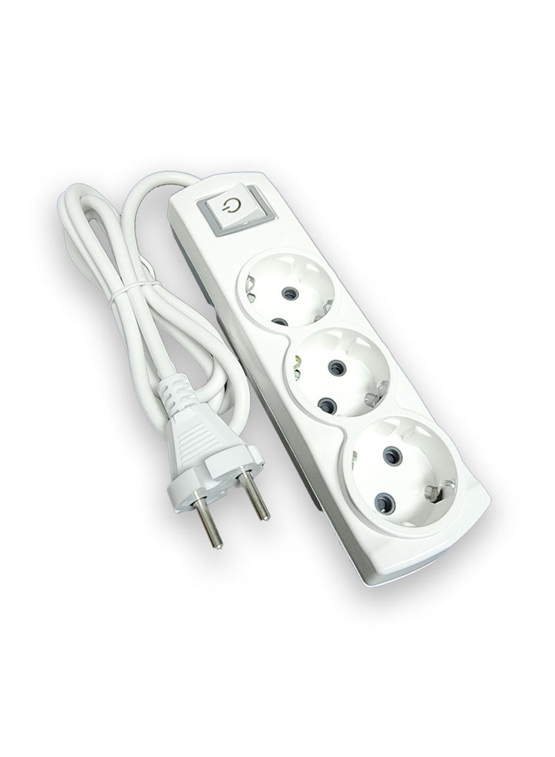 ALPHA NOUR Power Strip Three sockets  -  Safety Load - Ultra High Material for All Electrical and Home Appliances 16A 250V Made in Turkey - Image 3