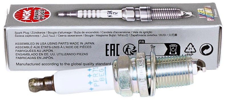 NGK 1675 Spark Plug PFR7S8EG Fine-Wire Laser Welded Dual Platinum Series Compatible with Audi, Volkswagen - 2.0L, Inline 4 Engines - (Set of 4 Spark Plugs) - Image 2