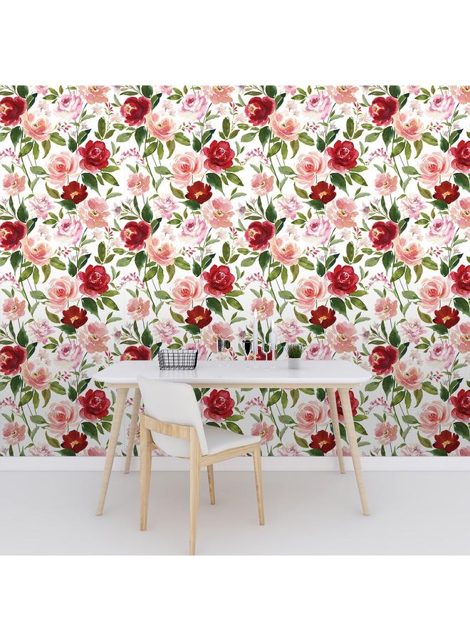 Bluejw Green Plant Flower Self-adhesive Wallpaper Wallpaper Removable Wallpaper Living Room Background Transformation Wall Sticker RW158-180 - Image 3