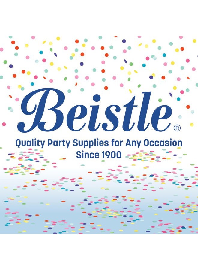 Beistle Multicolor 50 Stamp All Over Holiday Tablecover, Purple, Blue, Red, Yellow, Orange, White - Image 3