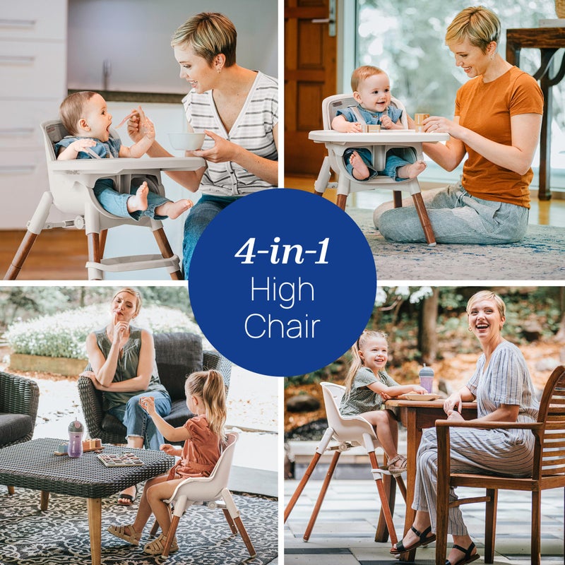 Chicco Zest LE 4-in-1 Folding High Chair, Feeding Chair, Toddler Chair and Youth Stool, Multi-Use Easy Clean High Chair | Chai/Beige - Image 2
