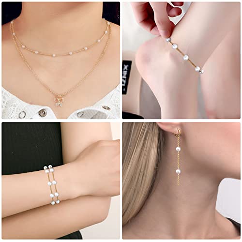 ANCIRS 31.5FT Pearl Beading Chain with Spool for Jewelry Making, Copper Necklace Chain for Bracelet, Anklet, DIY Craft - Image 4