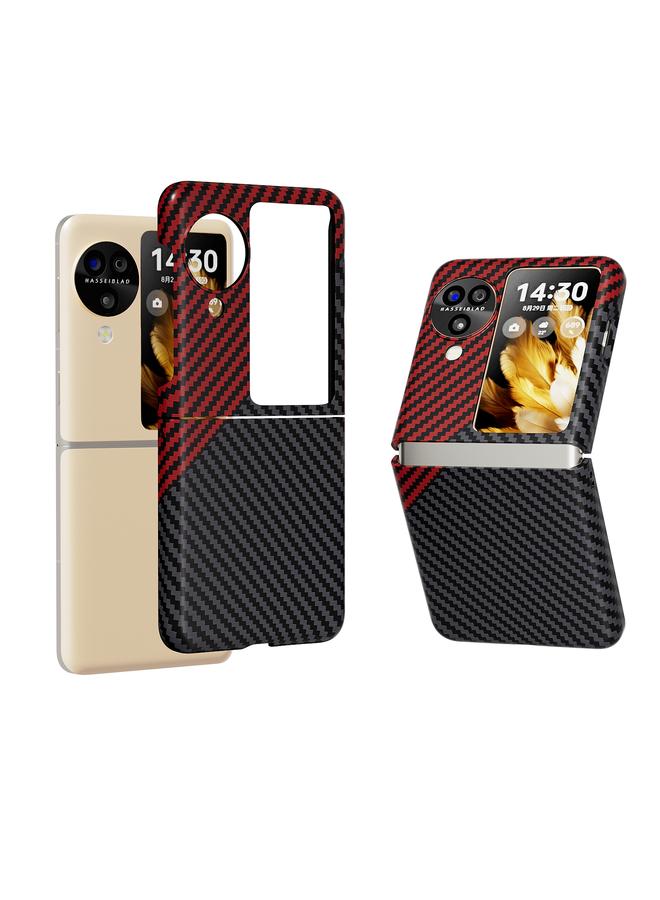 اس-توب جراب هاتف OPPO Find N3 Flip شامل وملصق من ألياف الكربون وغطاء حماية للهاتف - Image 1