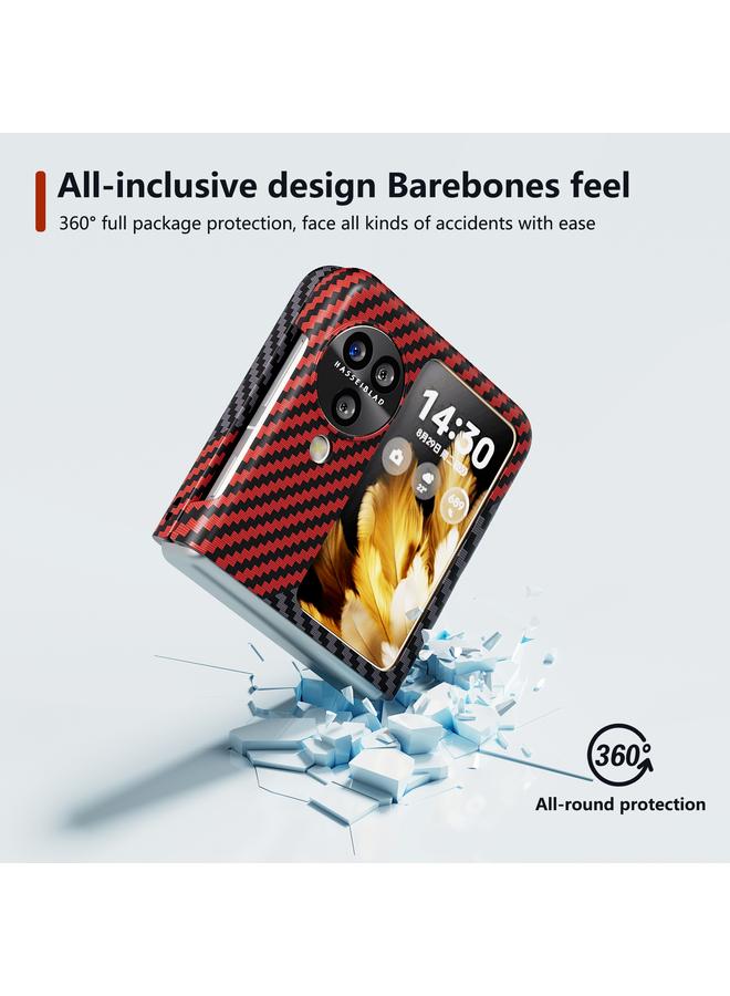 اس-توب جراب هاتف OPPO Find N3 Flip شامل وملصق من ألياف الكربون وغطاء حماية للهاتف - Image 5