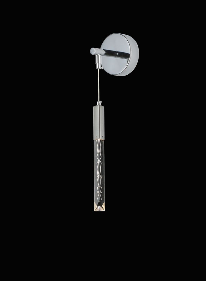 BUY4LESS -  Modern Lighting, Wall lamp, Light, Long crystal wall lamp, Silver Color, 46x15 cm, Suitable for bedroom and living room, Cyristal Material - Image 1