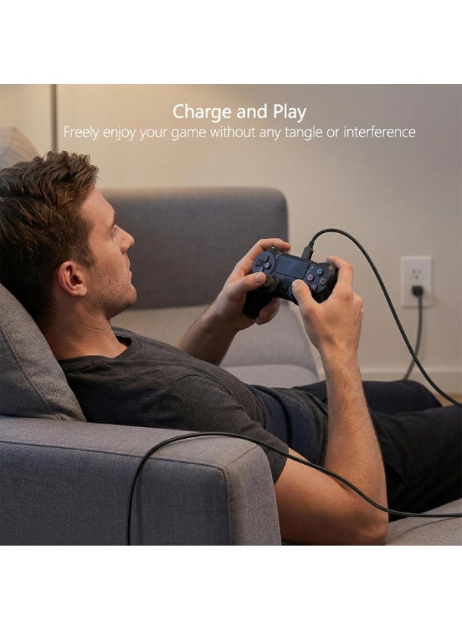 igeekwell Charger Cable for PS4 Controller, 6FT USB Fast Charging Cord & Data Sync Compatible with Sony PlayStation 4/PS4 Slim/PS4 Pro, Xbox One and All Micro USB Devices (1.8M,2PACK) - Image 3