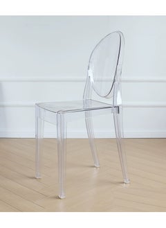 LANNY Jeffcoco Furniture Casper Modern Acrylic Stacking Kitchen and Dining Room Chair in Clear - Fully Assembled (No Arm Chair)  - Image 1