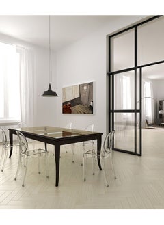 LANNY Jeffcoco Furniture Casper Modern Acrylic Stacking Kitchen and Dining Room Chair in Clear - Fully Assembled (No Arm Chair)  - Image 2